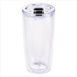 Clear Bottle with Black Lid